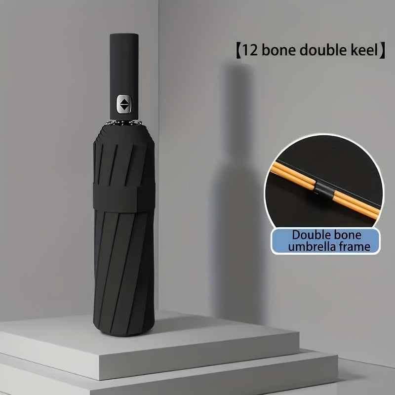 Automatic Folding Umbrella with 12-Rib Frame