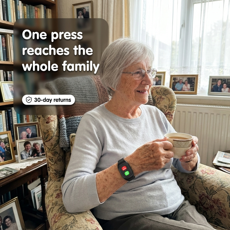 SOS Watch for Elderly with GPS Location, No Subscription