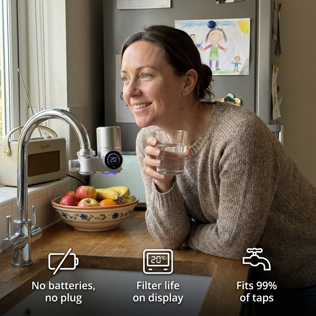 Tap Water Filter for Kitchen Taps with Change Indicator