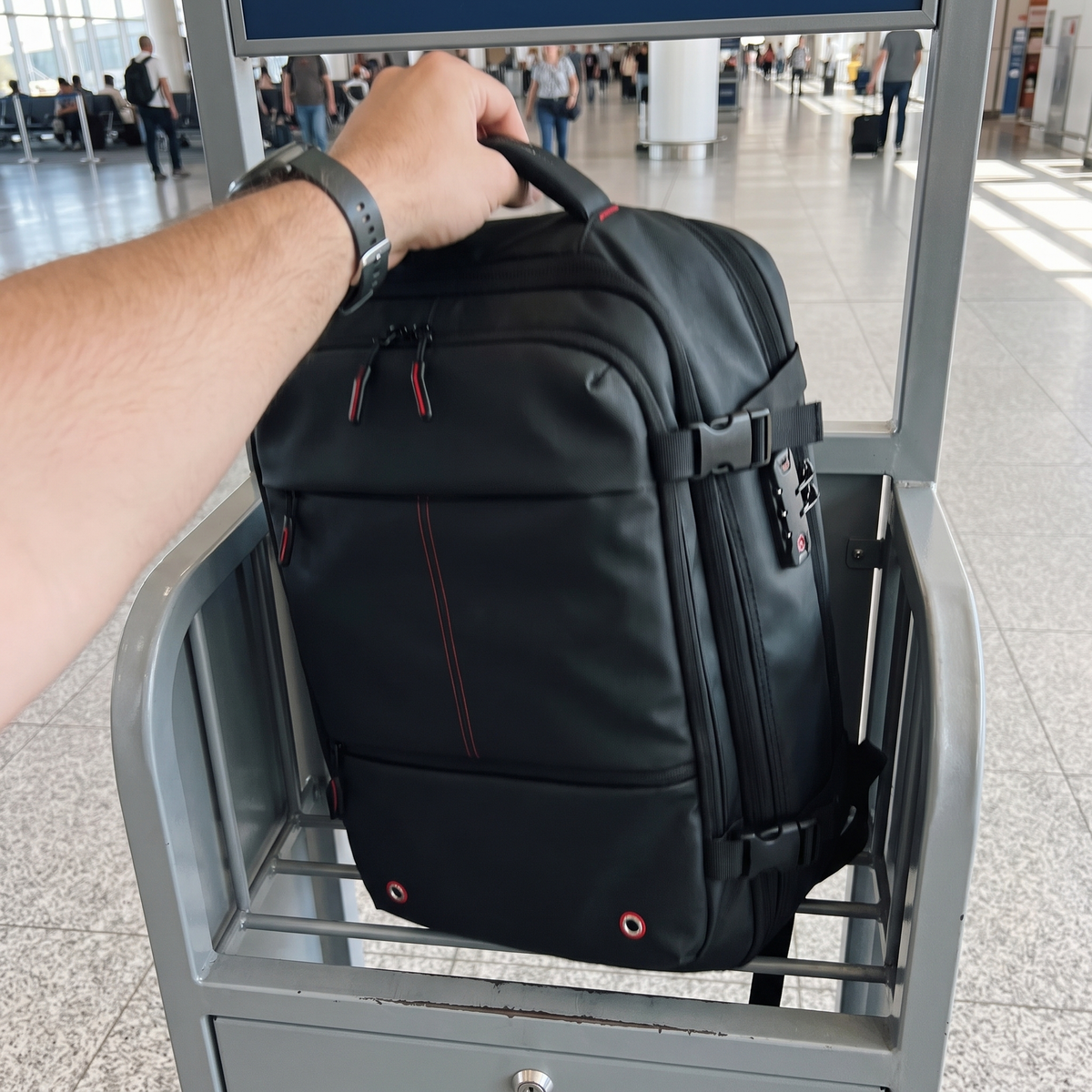 Cabin Bag Backpack for Hand Luggage with Compression Straps