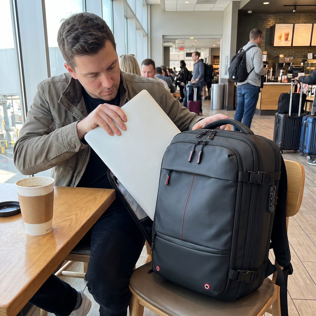 Cabin Bag Backpack for Hand Luggage with Compression Straps