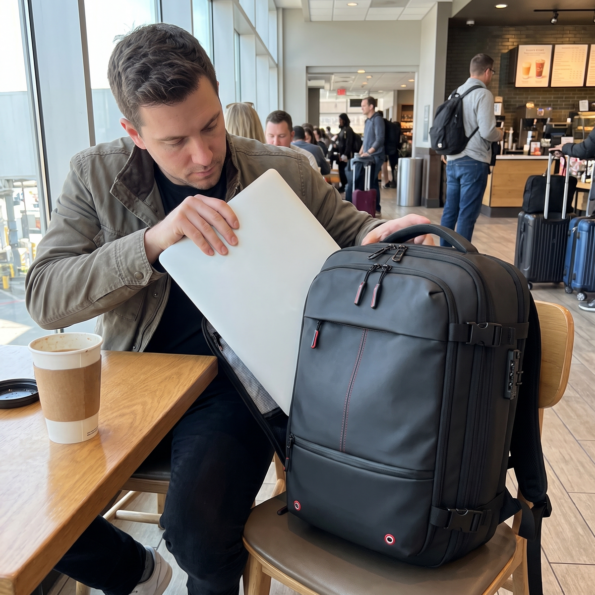 Cabin Bag Backpack for Hand Luggage with Compression Straps