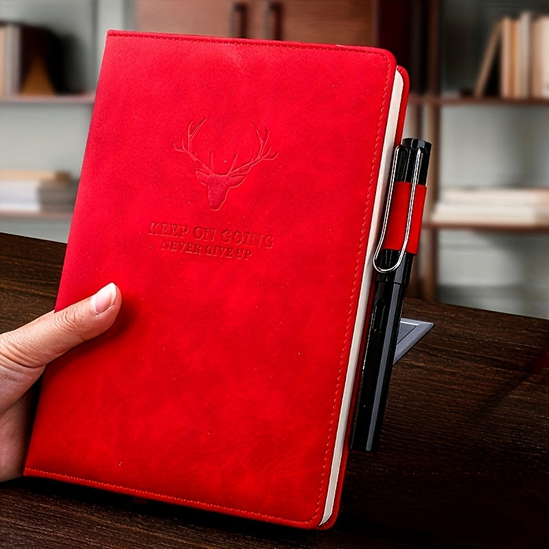 360-Page Faux Leather Notebook with Bookmark and Pen Loop