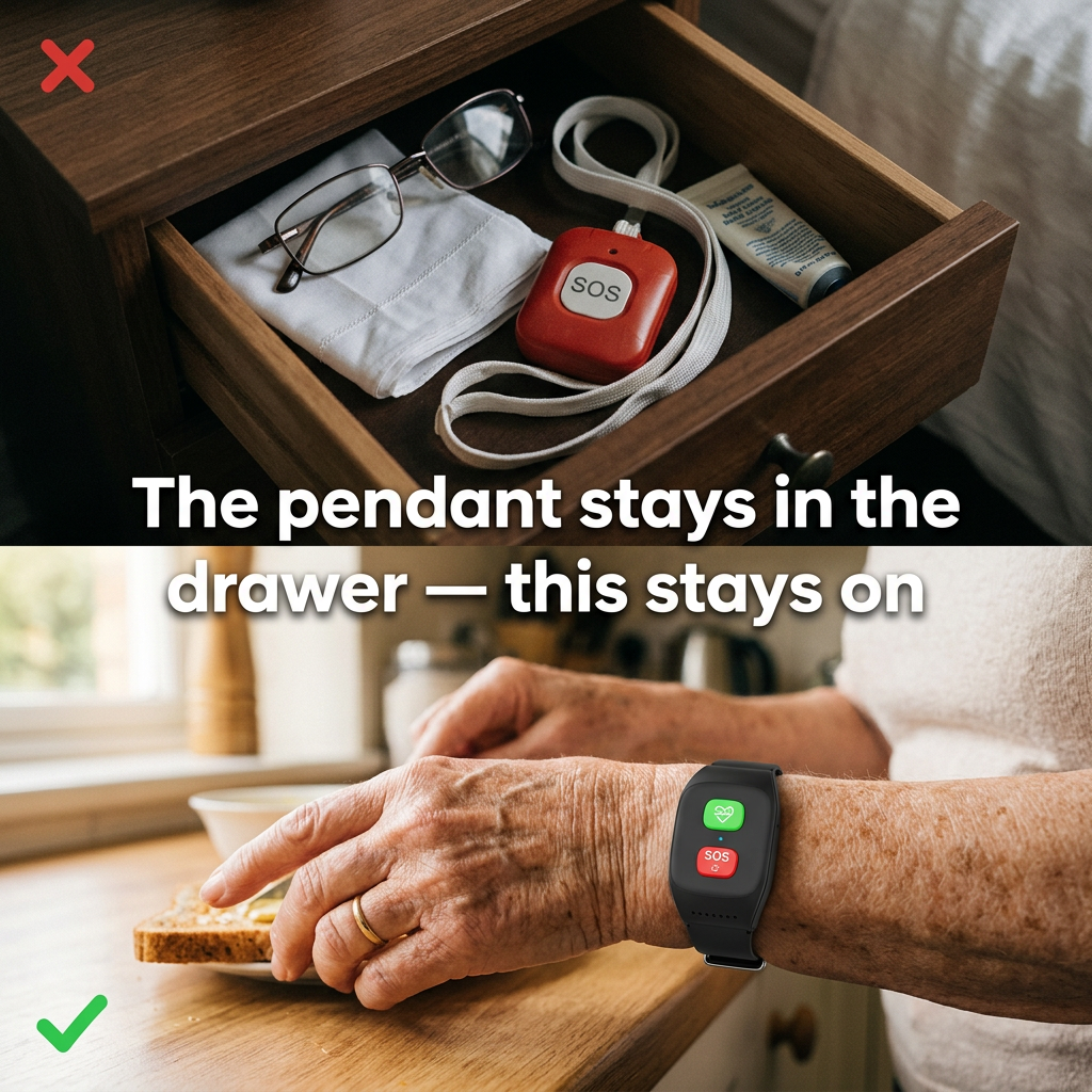 SOS Watch for Elderly with GPS Location, No Subscription