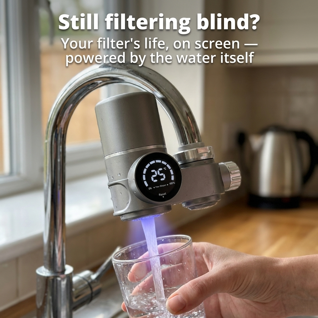 Tap Water Filter for Kitchen Taps with Change Indicator