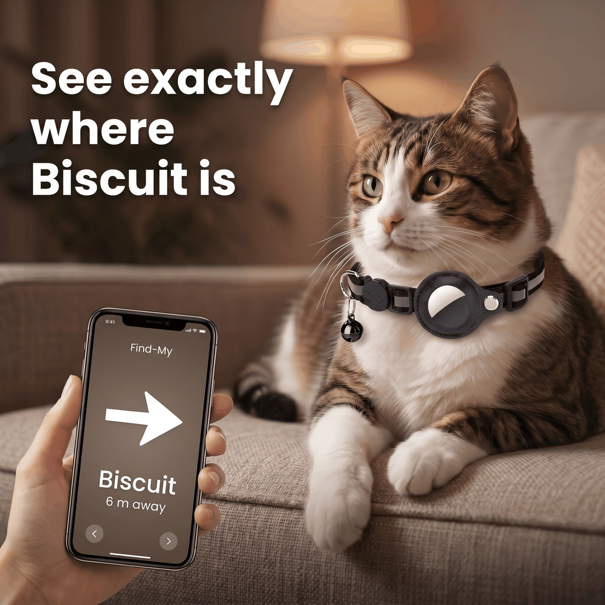 GPS Cat Tracker for Collars, No Subscription