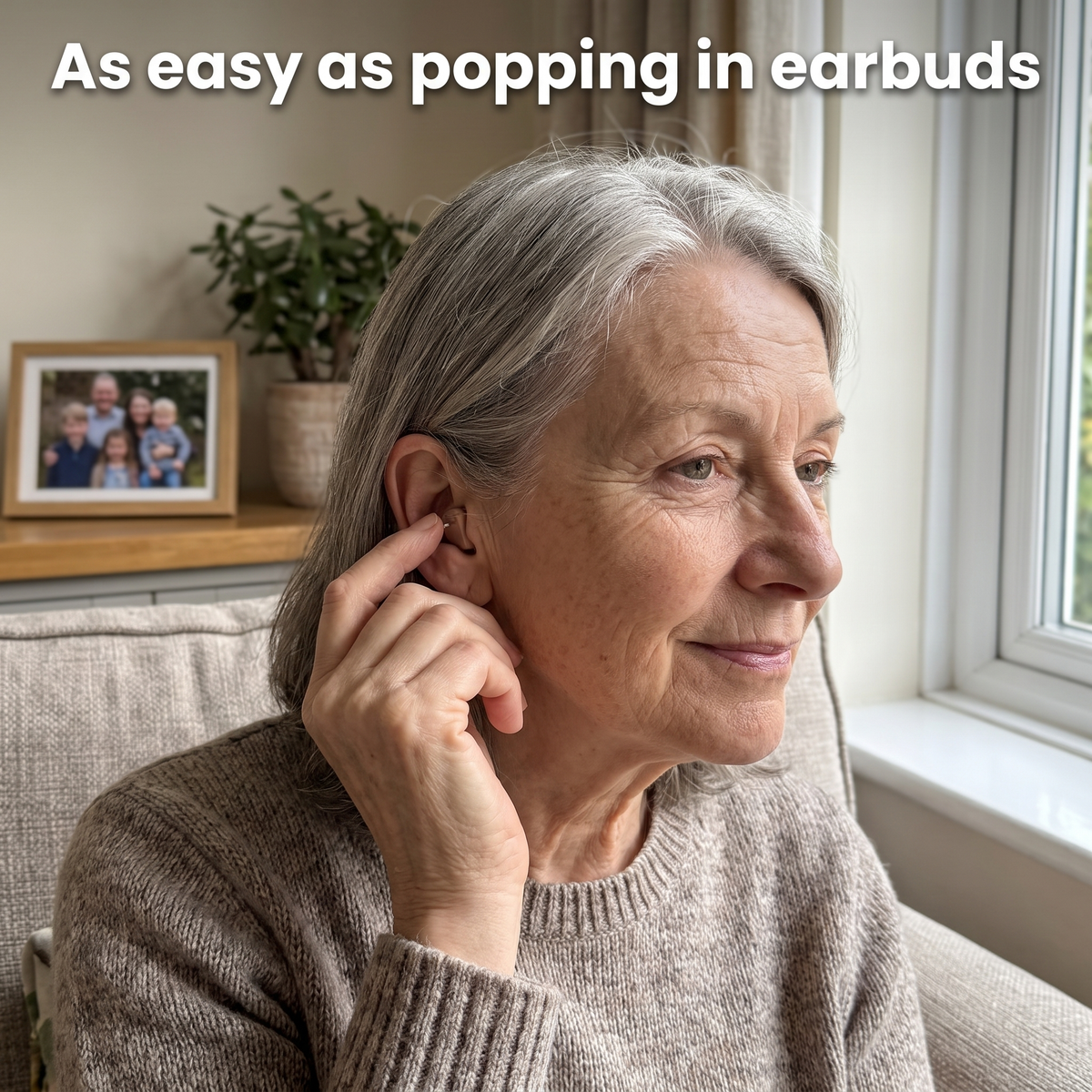 Rechargeable Sound Amplifiers for Ears, Pair with Charging Case