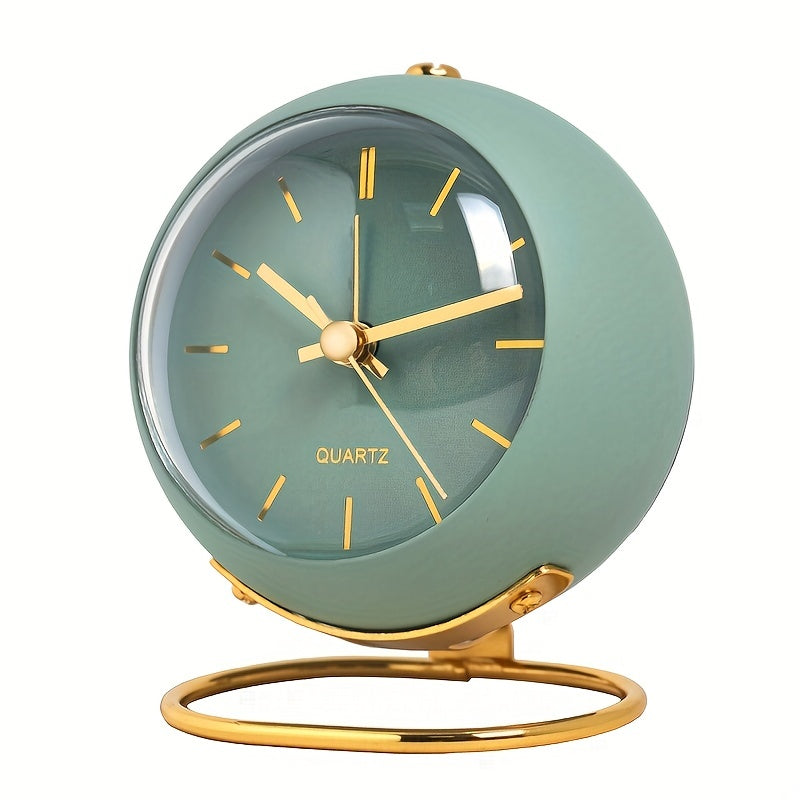 Nordic Desk Clock with Gold-Tone Hands