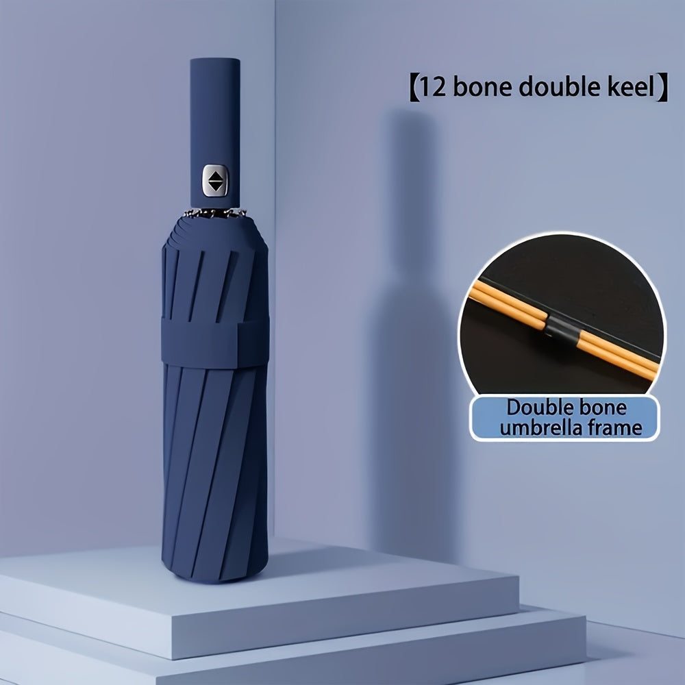 Automatic Folding Umbrella with 12-Rib Frame