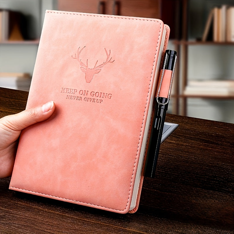 360-Page Faux Leather Notebook with Bookmark and Pen Loop