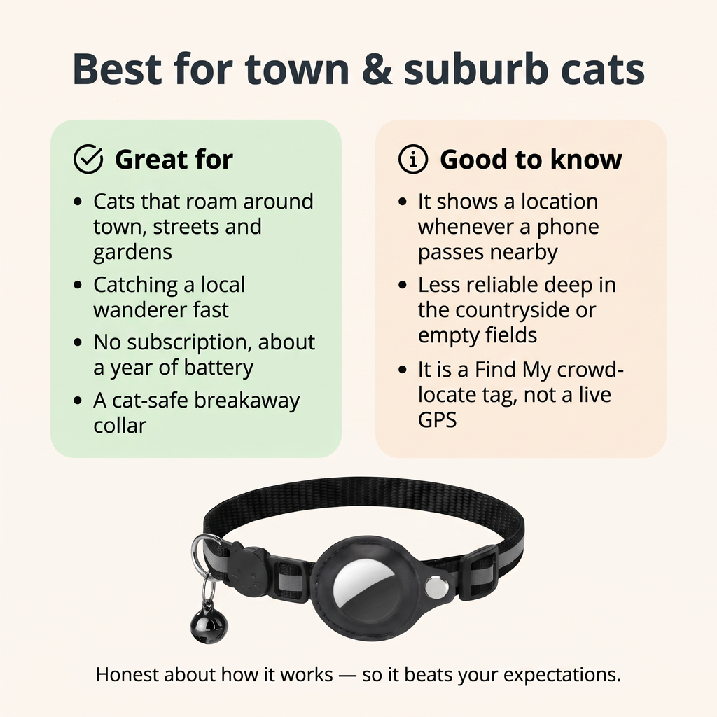 GPS Cat Tracker for Collars, No Subscription