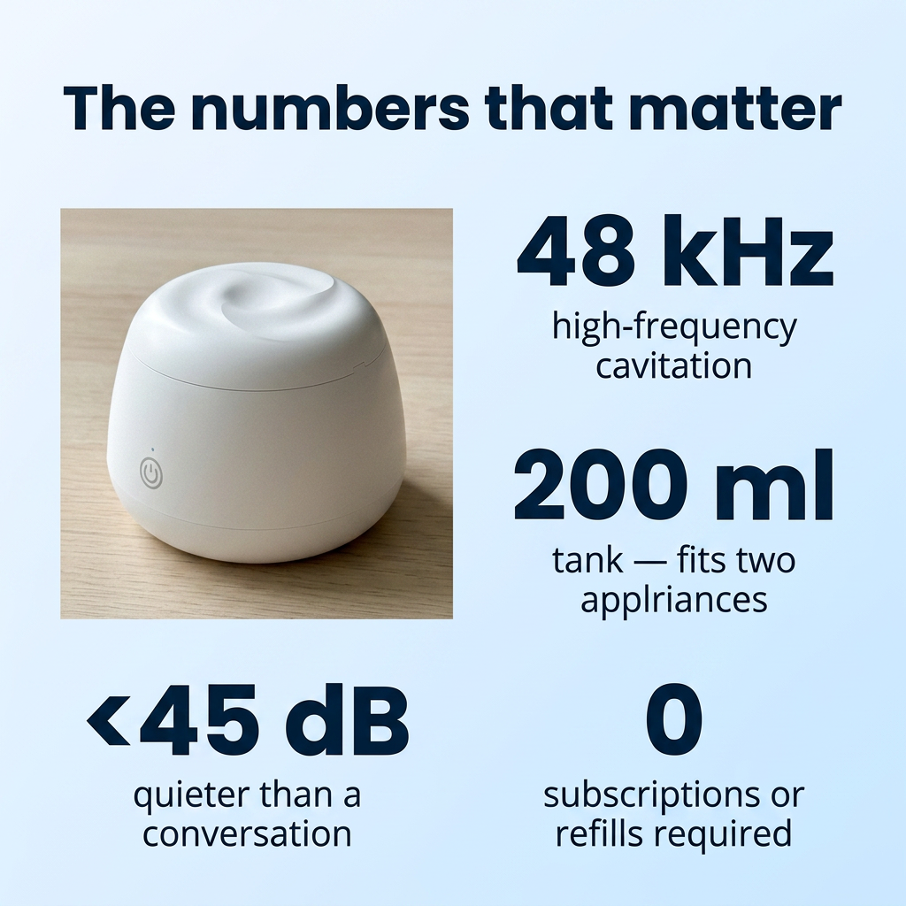 Retainer Cleaner, Ultrasonic and UV Cleaner for Aligners