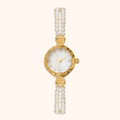 Women's Gold-Tone Pearl-Style Bracelet Watch