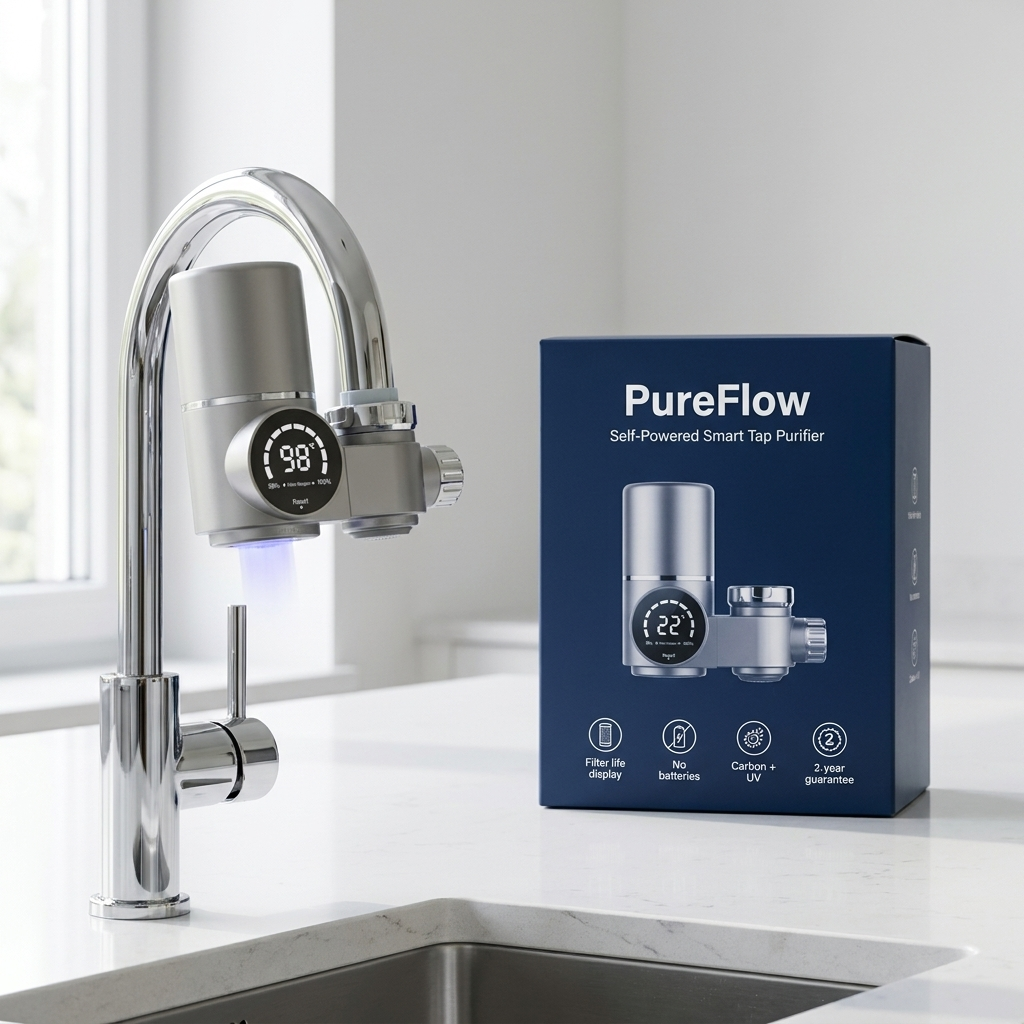 Tap Water Filter for Kitchen Taps with Change Indicator