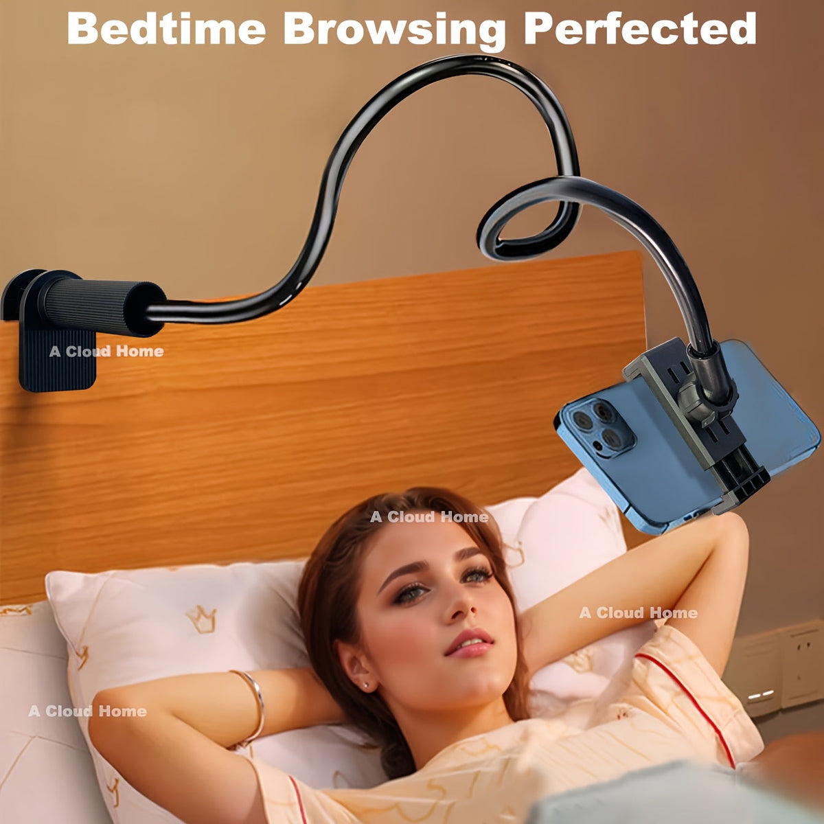 Flexible Gooseneck Phone Holder with Clamp
