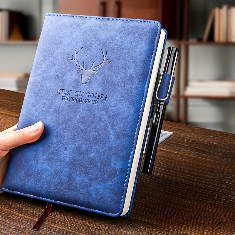 360-Page Faux Leather Notebook with Bookmark and Pen Loop