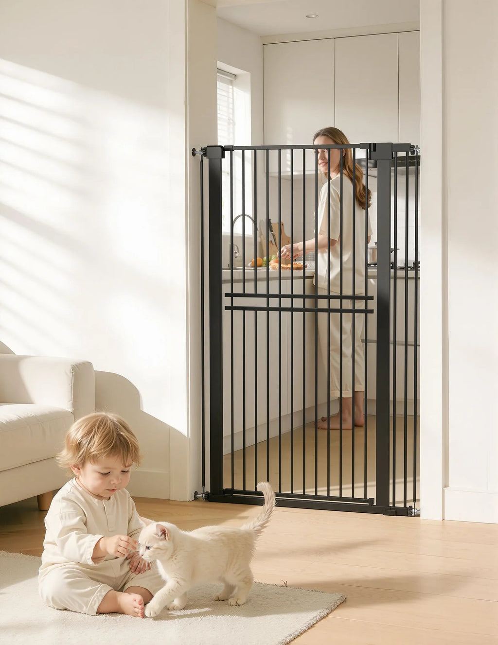 55-Inch Extra-Tall Pet Gate for Doorways