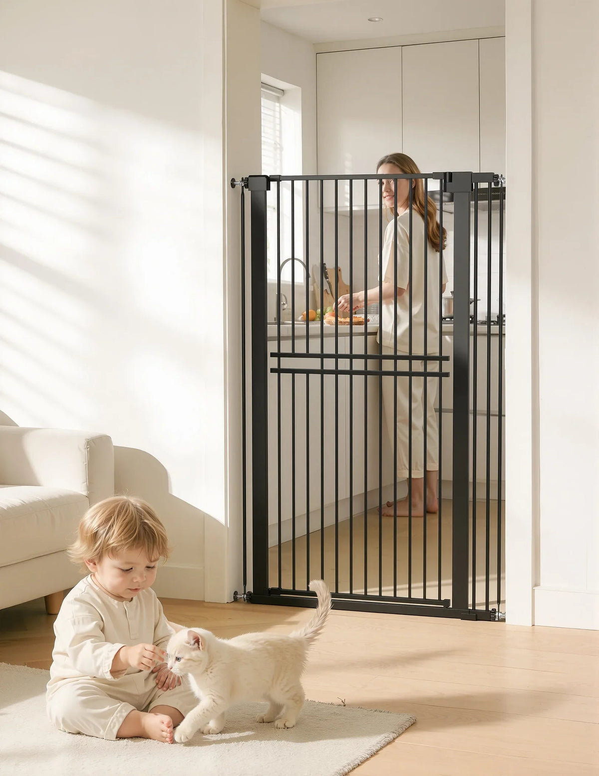 55-Inch Extra-Tall Pet Gate for Doorways