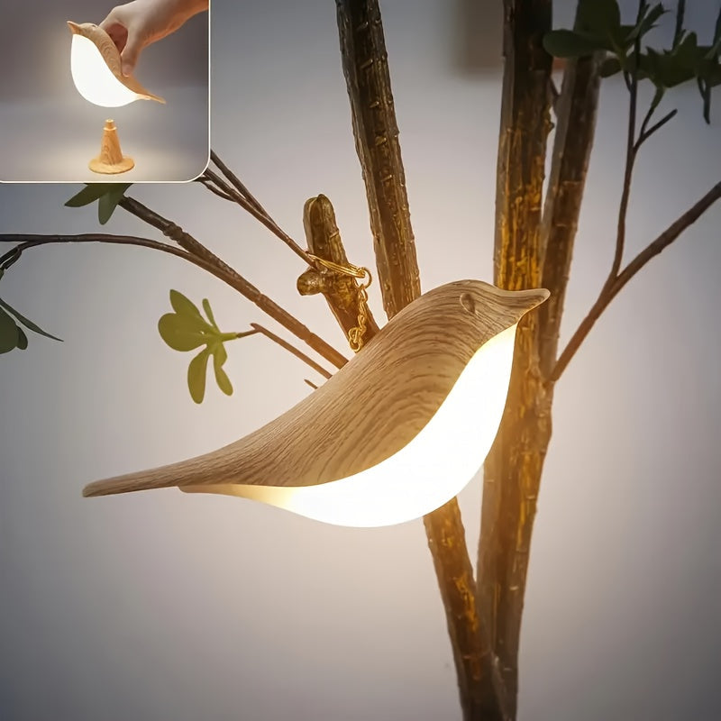 Rechargeable Bird Table Lamp with Dimmable LED Light