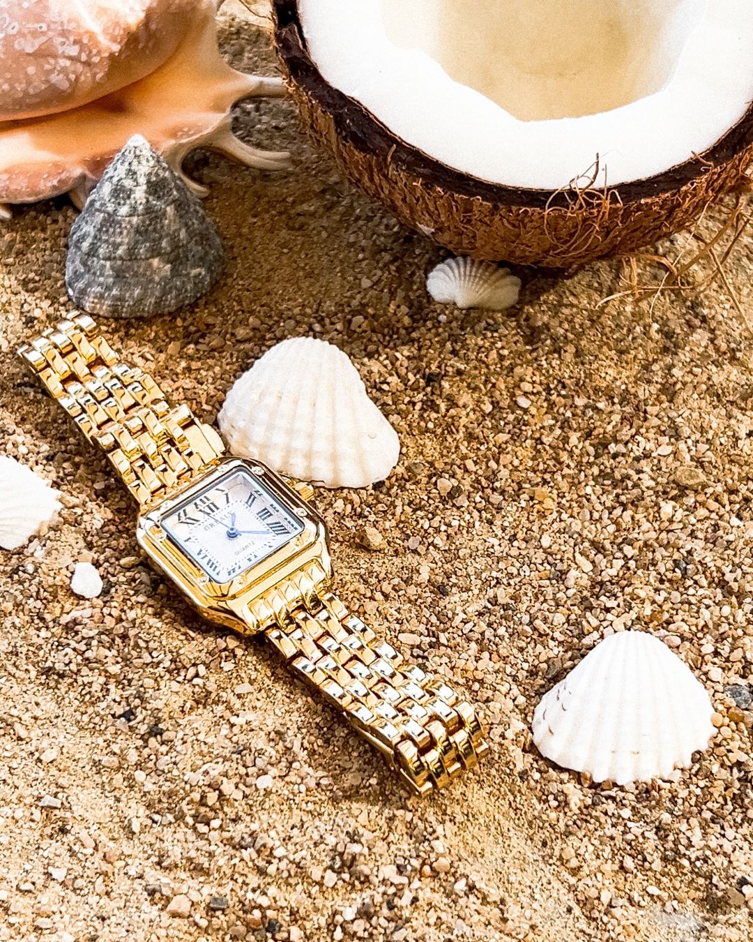 Women's Square Watch with Roman Numeral Dial