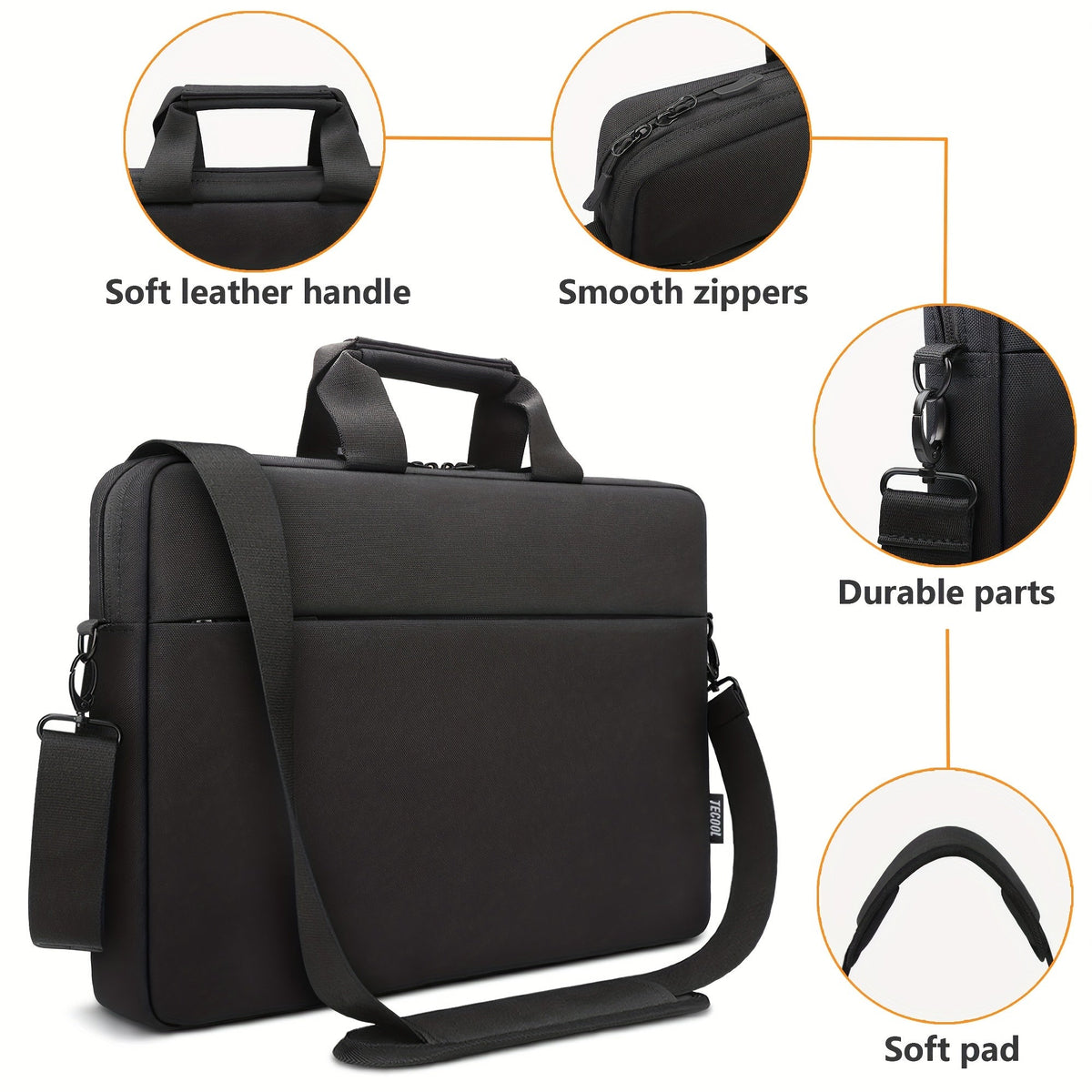 Laptop Shoulder Bag with Detachable Strap – 14, 15 or 17 Inch