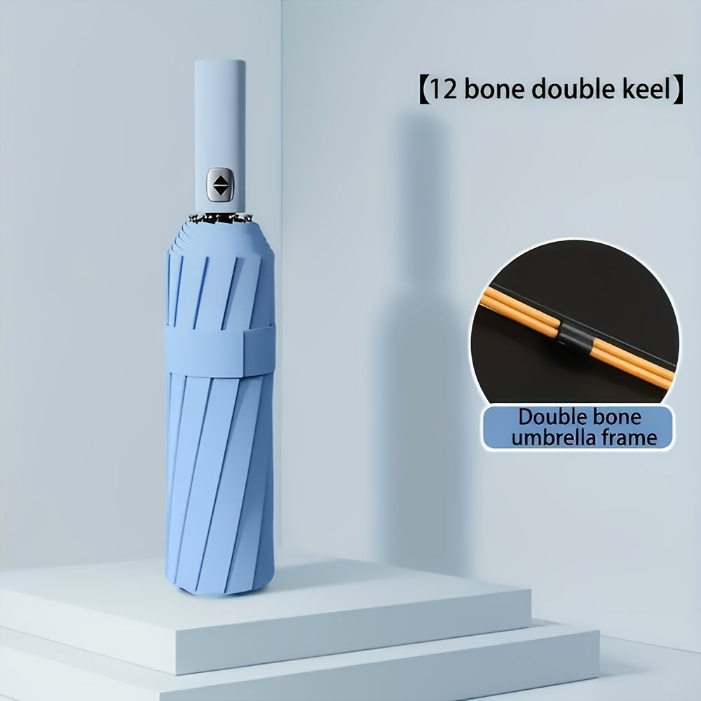 Automatic Folding Umbrella with 12-Rib Frame