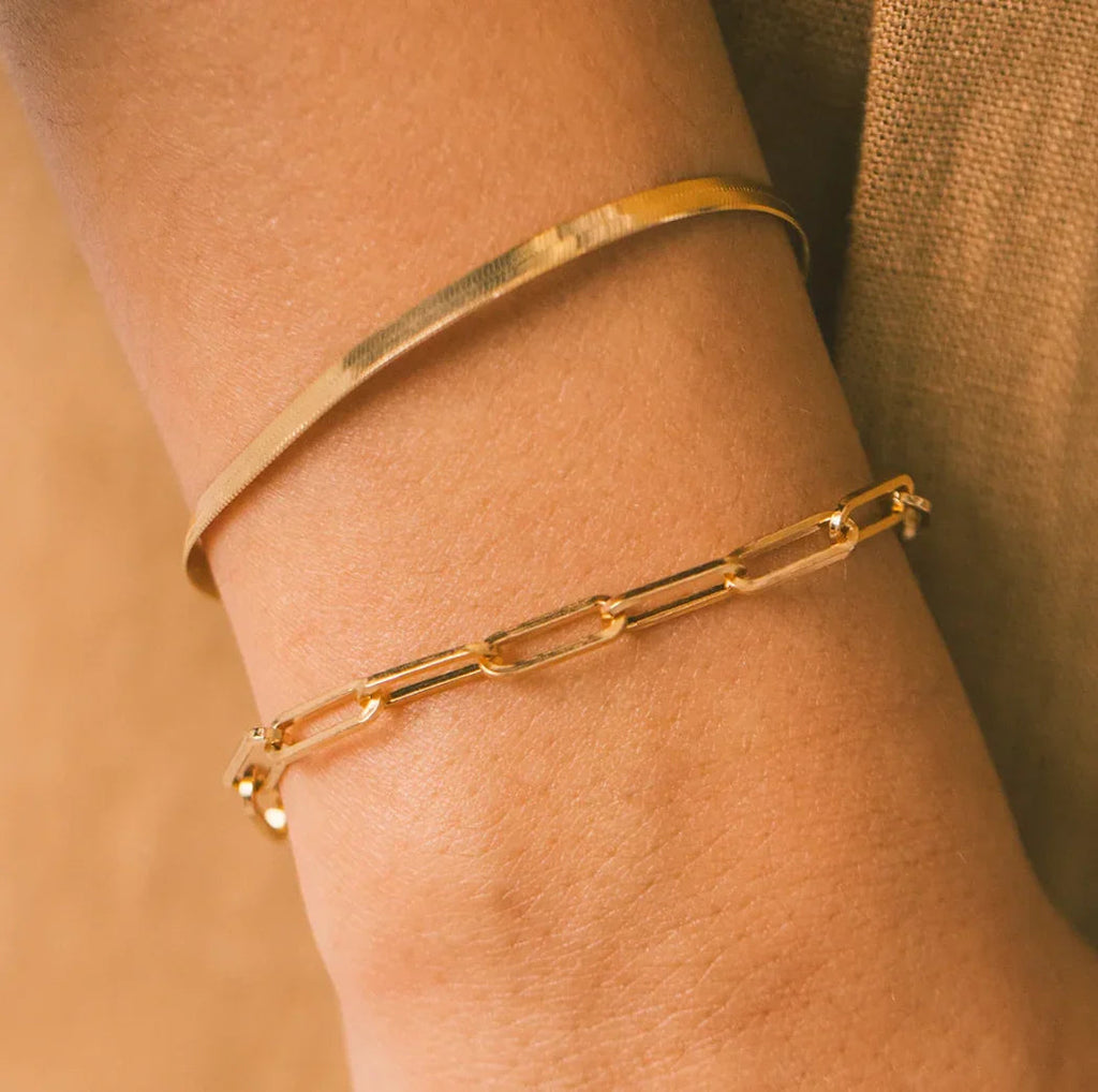 Women's Fine Paperclip Link Chain Bracelet