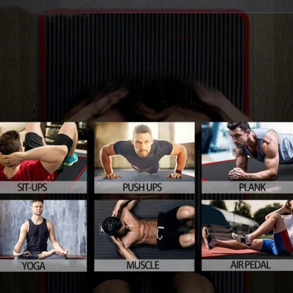 Non-Slip Exercise Mat in 10 mm or 15 mm Thickness