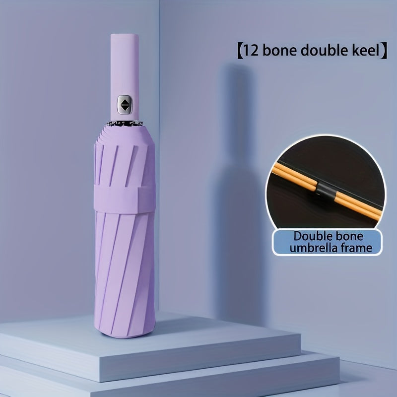 Automatic Folding Umbrella with 12-Rib Frame
