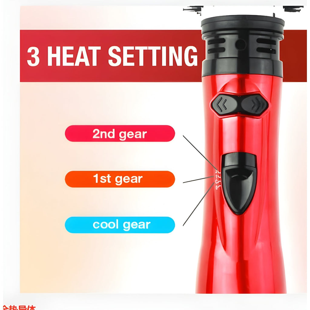 Rotating Hot Air Brush with Two Brush Heads