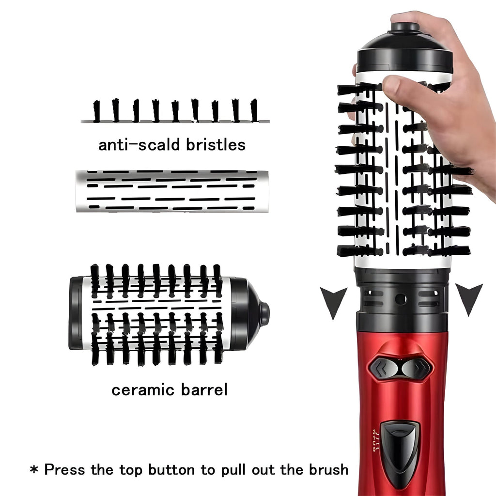 Rotating Hot Air Brush with Two Brush Heads