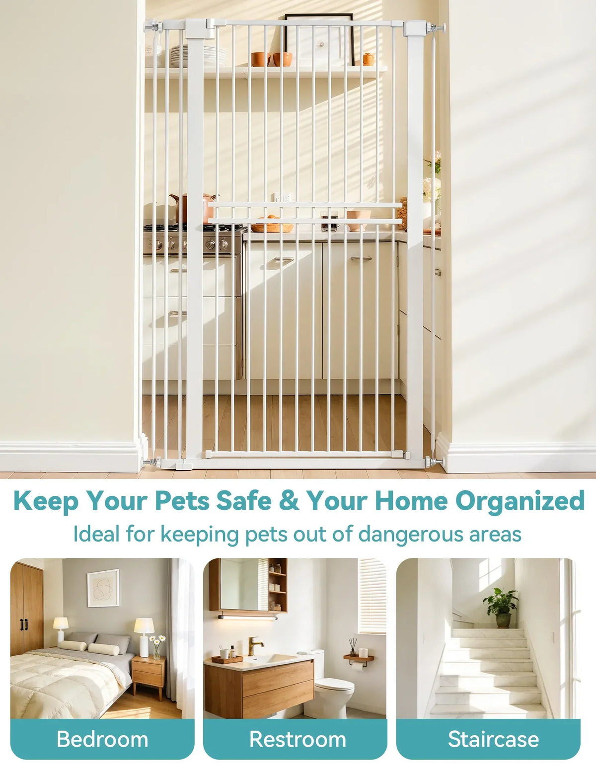 55-Inch Extra-Tall Pet Gate for Doorways