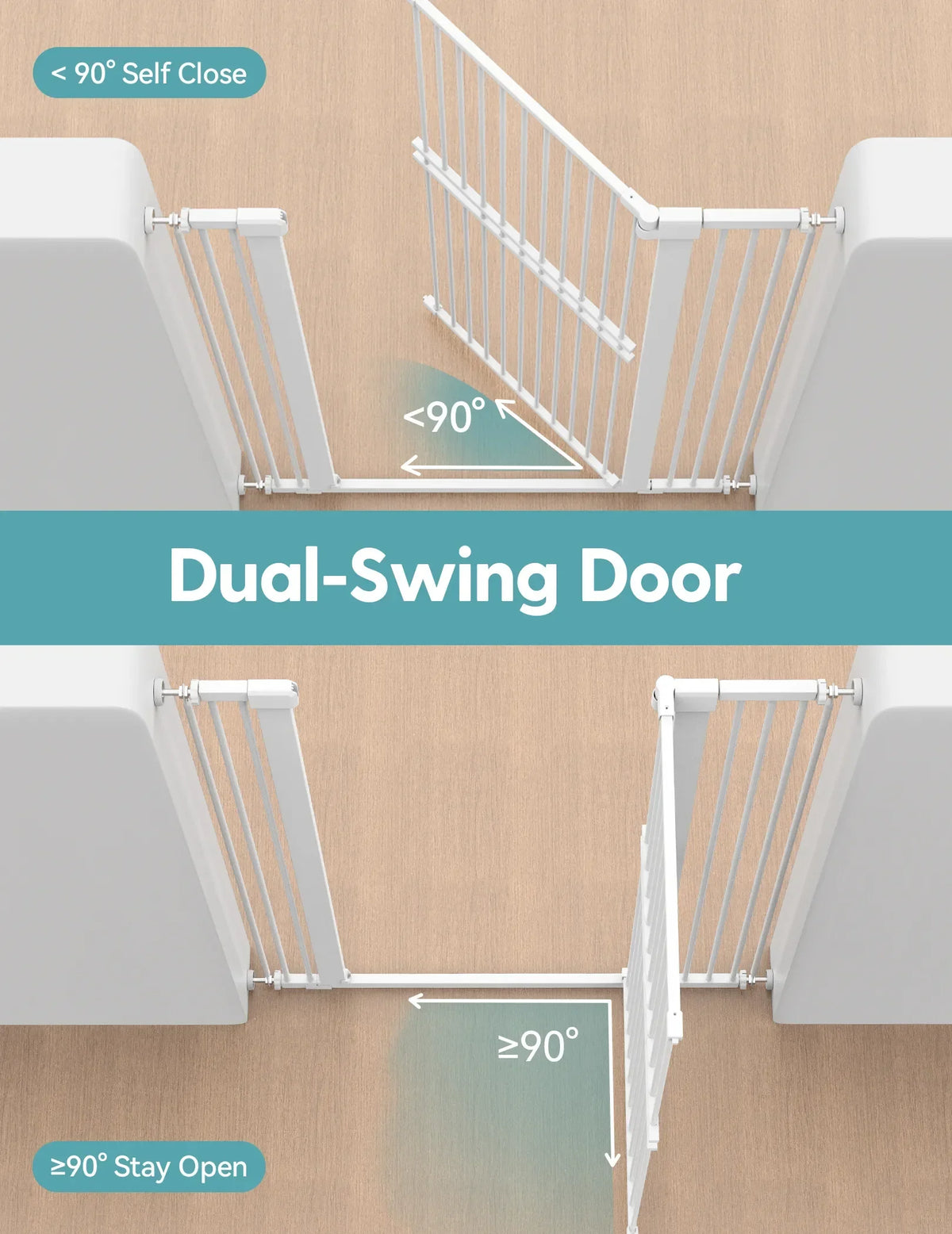 55-Inch Extra-Tall Pet Gate for Doorways