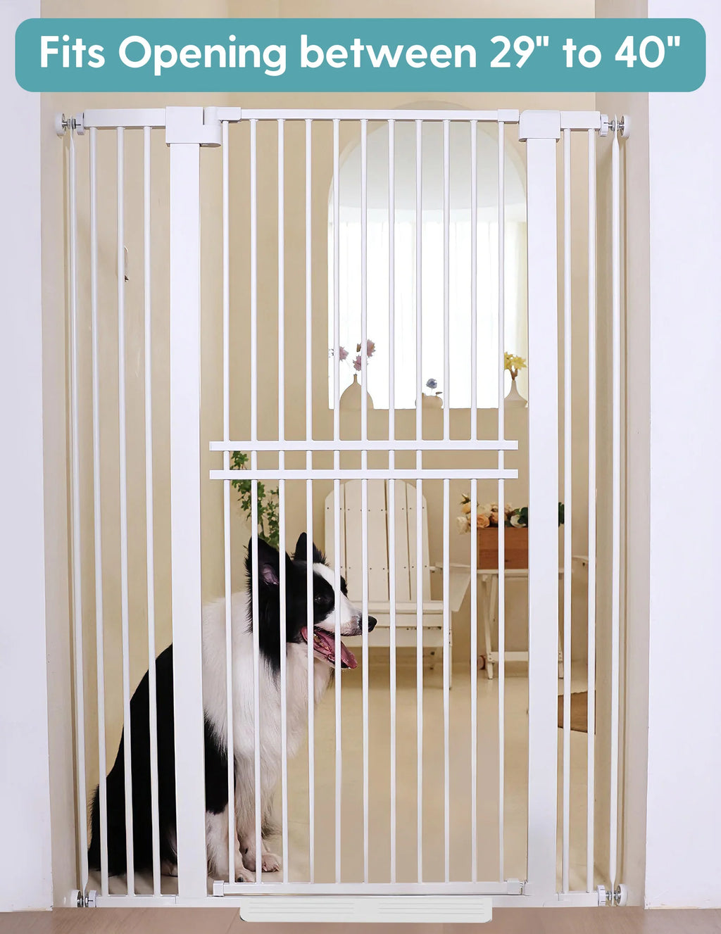 55-Inch Extra-Tall Pet Gate for Doorways