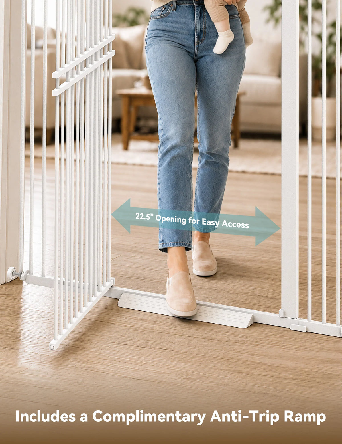 55-Inch Extra-Tall Pet Gate for Doorways