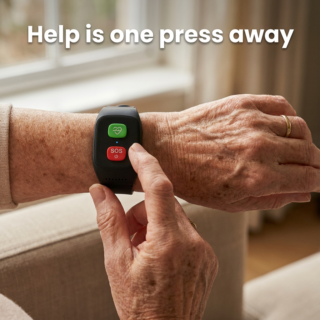 SOS Watch for Elderly with GPS Location, No Subscription