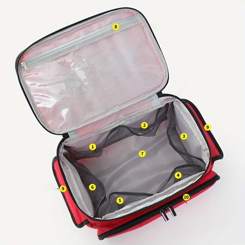 Large First Aid Storage Bag with Multiple Compartments