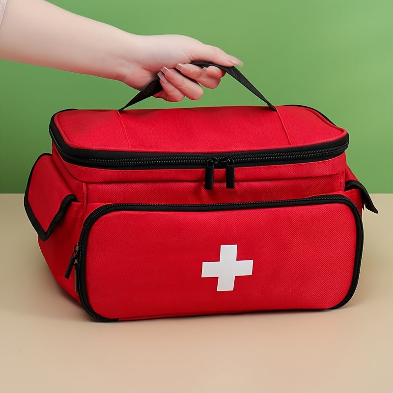 Large First Aid Storage Bag with Multiple Compartments