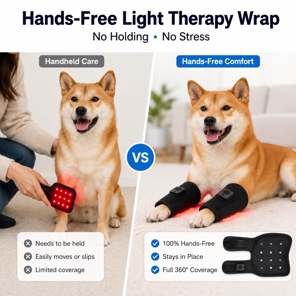 Red Light Wrap for Dogs, Rechargeable Knee Wrap