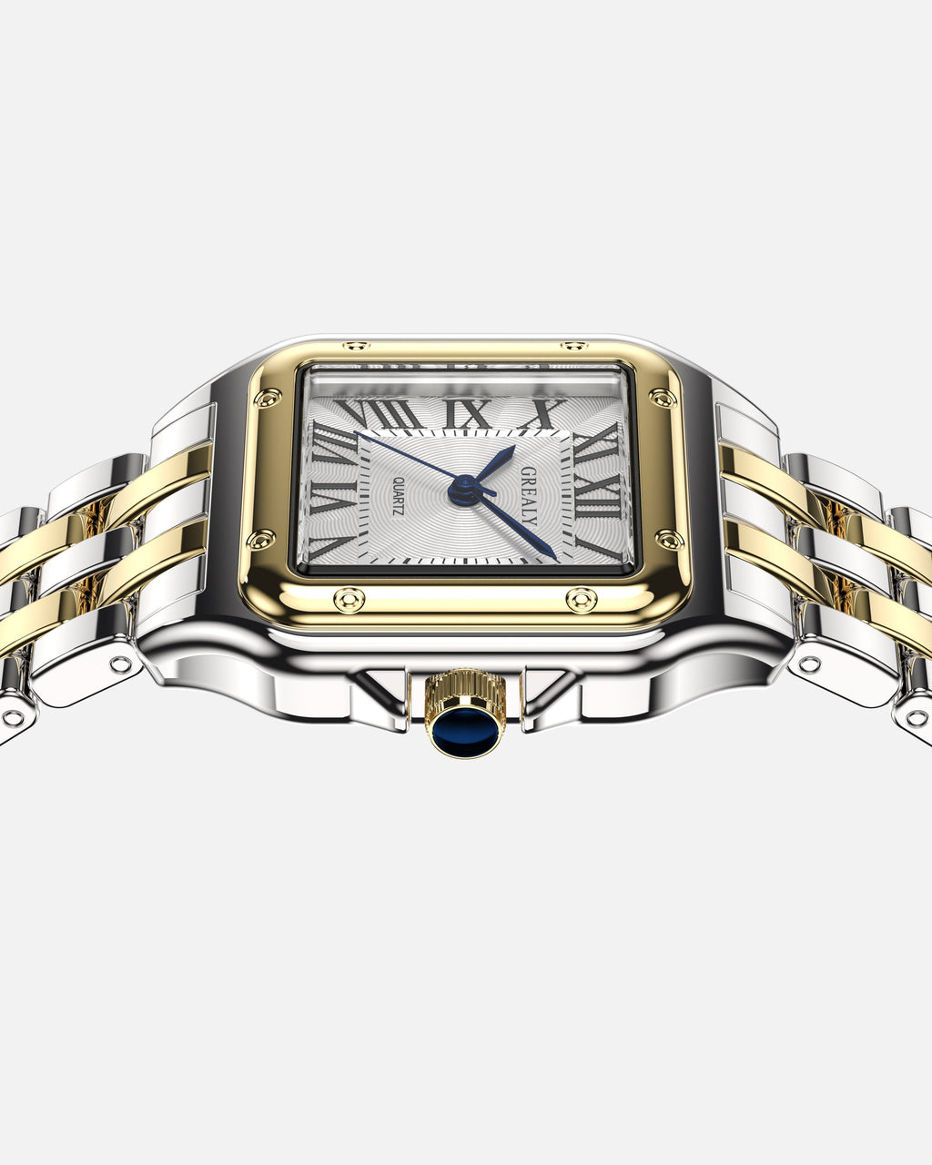 Women's Vintage Square Quartz Watch with Roman Numerals