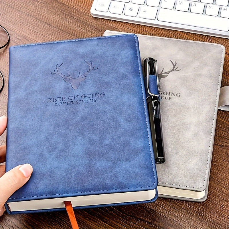 360-Page Faux Leather Notebook with Bookmark and Pen Loop