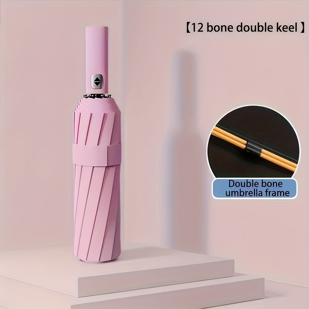 Automatic Folding Umbrella with 12-Rib Frame