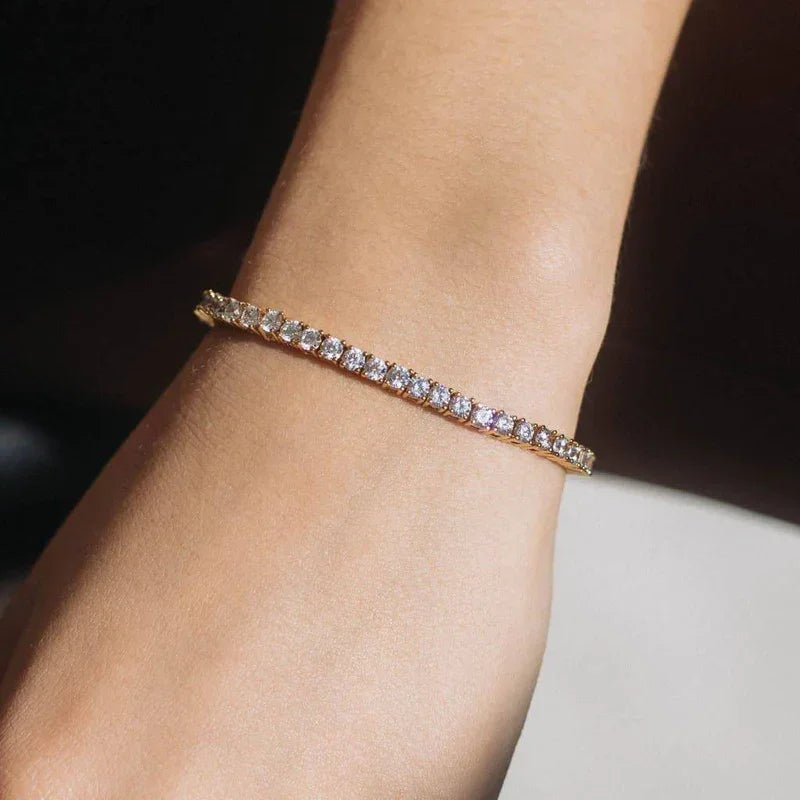 Women's Gold-Tone Crystal-Style Tennis Bracelet
