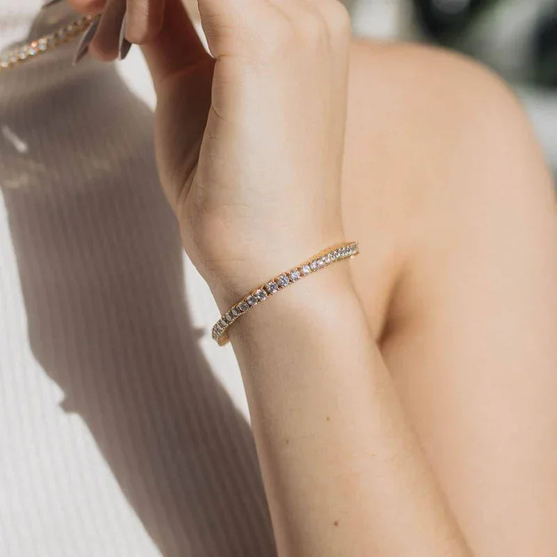 Women's Gold-Tone Crystal-Style Tennis Bracelet