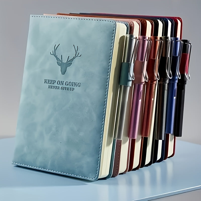 360-Page Faux Leather Notebook with Bookmark and Pen Loop