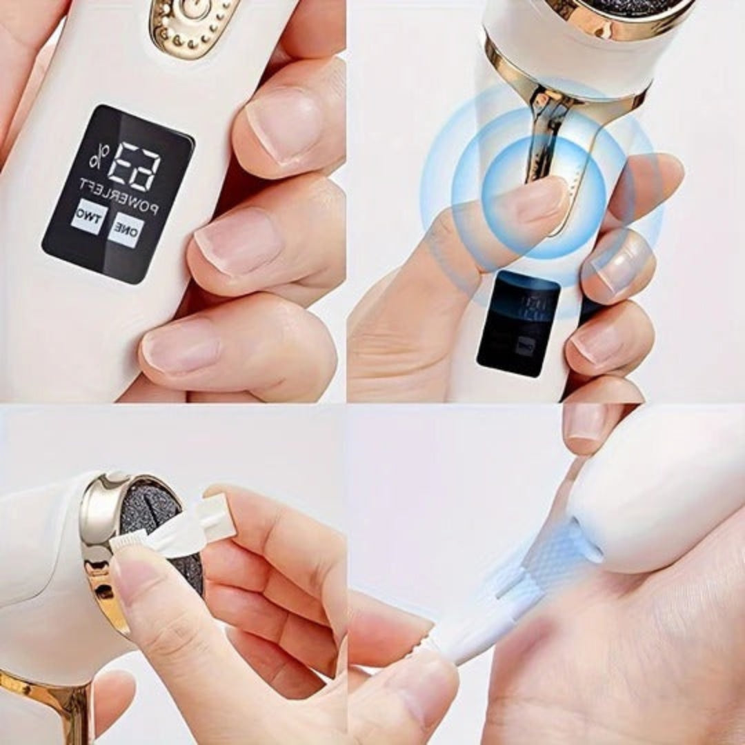 Rechargeable Electric Foot File with Digital Display