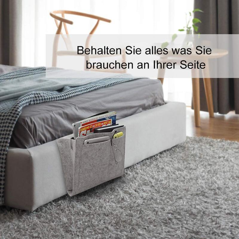 Slim Bedside Table with Shelf, Narrow Unit