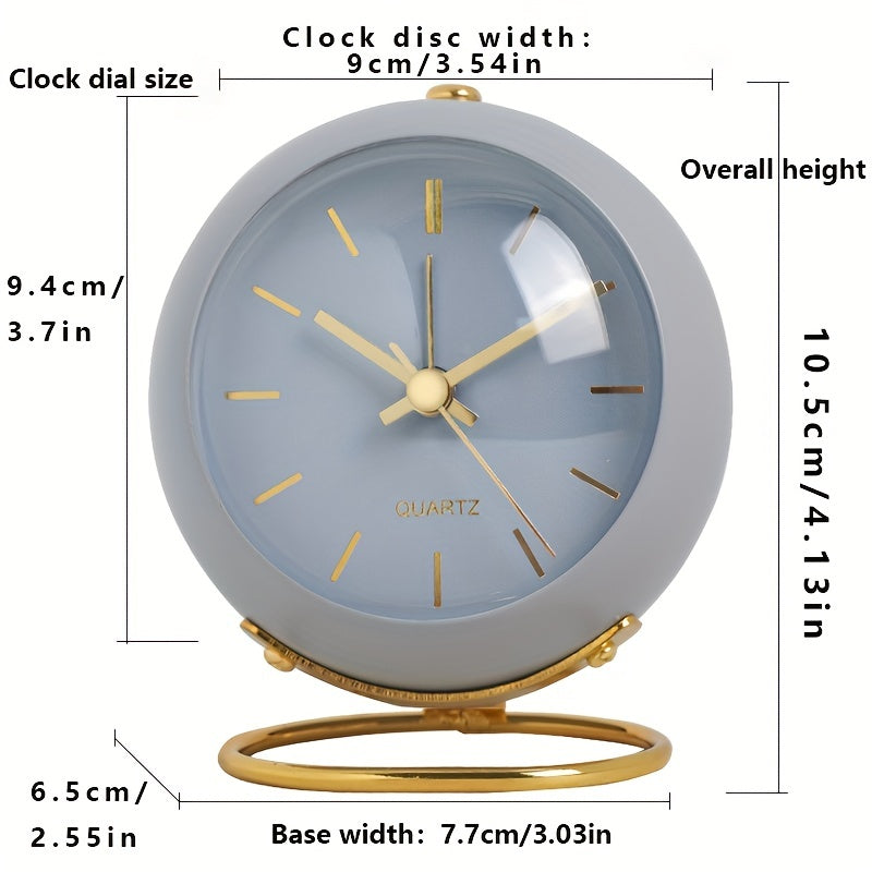 Nordic Desk Clock with Gold-Tone Hands