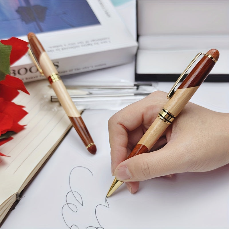 Wooden Ballpoint Pen Gift Set with Box and Refills