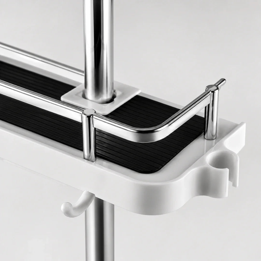 Adjustable Tension Shower Shelf, No Drilling